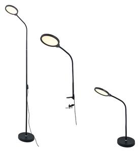 Πορτατίφ/Με Κλιπ/Φωτιστικό Δαπέδου 3 Σε 1 LED Step Dimmable Aca Stefan SF501ALL Black CCT
