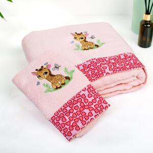 Παιδικές Πετσέτες (Σετ 2τμχ) Dimcol Giraffe 171 Pink