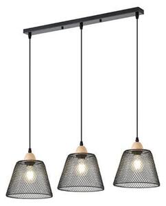 Eurolamp Decor ΦΩΤΙΣΤΙΚΟ ΚΡΕΜΑΣΤΟ ΜΕΤΑΛΛΙΚΟ ΤΡΙΦΩΤΟ 3XE27 MAX 15W 370X370X1260mm ΜΑΥΡΟ ARTE ILLUMINA OGGI - 144-46030