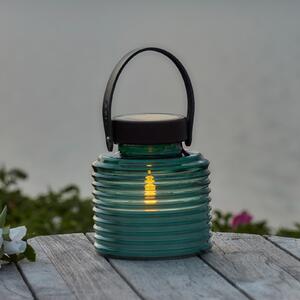 Sirius Φωτιστικό LED με ηλιακή ενέργεια Aston Jar, ύψος 16 cm, πράσινο/καφέ, IP44, Πράσινο, Γυαλί