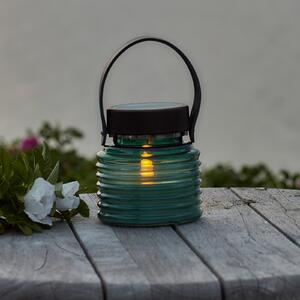 Sirius Φωτιστικό LED με ηλιακή ενέργεια Aston Jar, ύψος 12 cm, πράσινο/καφέ, IP44, Πράσινο, Γυαλί