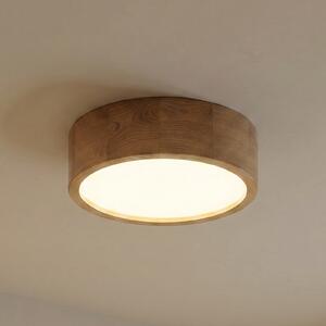 TEMAR LIGHTING Φωτιστικό οροφής Cleo, Ø 28 cm, 2-φωτιστικό, ξύλο δρυός, E27, ρυθμιζόμενος, Ξύλου, Σαλόνι / τραπεζαρία, Ξύλο, σύγχρονο