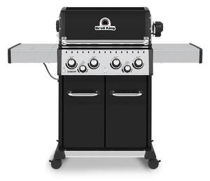 Ψησταριά Υγραερίου Broil King Baron 490 Shadow με πλευρική εστία, μηχανισμό σούβλας, ισχύ 12.4kW + 4.4kW + 2.7kW και διαστάσεις 145x63x147cm