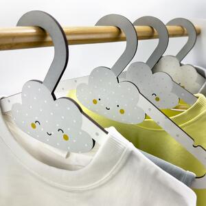Παιδικές Κρεμάστρες Ρούχων (Σετ 8τμχ) Ango Baby Dreams Grey 4010E