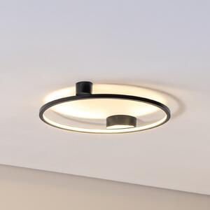 Milagro Lighting Φωτιστικό οροφής LED Saturno, μαύρο, Ø 50 cm, μέταλλο, 4.000 K, Μαύρο, Σαλόνι / τραπεζαρία, Αλουμίνιο, σύγχρονο