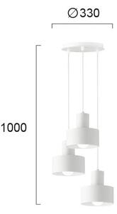 Φωτιστικό Οροφής Τρίφωτο Viokef Norton White 4185000