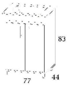 Πάγκος SAVINA NATURAL OAK 80 S3BSA080NO0 77x44x83cm, Νιπτήρας 80x46S