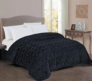 ΜΟΝΟ ΚΟΥΒΕΡΤΟΠΑΠΛΩΜΑ 160x220cm DIMCOL - FUR/SHERPA 1830 BLACK