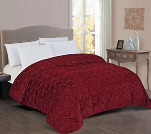 ΜΟΝΟ ΚΟΥΒΕΡΤΟΠΑΠΛΩΜΑ 160x220cm DIMCOL - FUR/SHERPA 1830 BORDEAUX