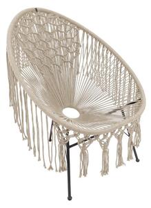 ΠΟΛΥΘΡΟΝΑ ΚΗΠΟΥ MACRAME Fylliana Havvana ΜΠΕΖ ΧΡΩΜΑ 72x92x86εκ