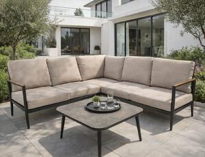 Σετ Σαλόνι Κήπου & Βεράντας Spain Lesli Living με καναπέ γωνία και τραπεζάκι