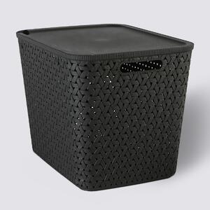 Καλάθι Αποθήκευσης (39.7x30.2x30) F-V Tressy Black 209337A