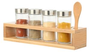 Βαζάκια Μπαχαρικών (Σετ 5τμχ) Σε Σταντ Estia Bamboo Essentials 01-28763