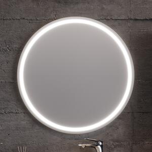 Καθρέφτης LED HOLE 80cm Λευκό MDF 18mm Λάκα με περιμετρικό φωτισμό και αισθητήρα 3MHOL100WHM