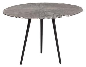 LEAF 60 SIDE TABLE NICKEL ΜΑΥΡΟ 60x60xH41cm