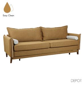 COMMODO ΚΑΝΑΠΕΣ ΚΡΕΒΑΤΙ 3ΘΕΣΙΟΣ CAMEL BEIGE 230x81xH88cm