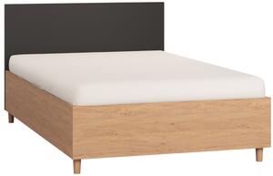 Κρεβάτι Simple-120 x 200-Φυσικό - Μαύρο - 125.00Χ202.50Χ89.50cm