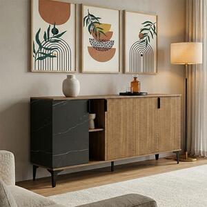 Συρταριέρα Riba, Καρυδί, 40x180x78 cm