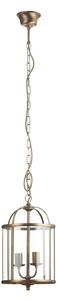 Steinhauer Κρεμαστό φωτιστικό Pimpernel, Ø 23 cm, μπρονζέ, διαφανές γυαλί, ρυθμιζόμενος, Μπρούτζινο / Αντικέ ορείχαλκου, Διάδρομος, Μέταλλο, Αντίκα