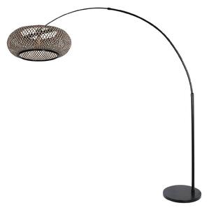 Steinhauer Φωτιστικό δαπέδου Arc Sparkled Light μαύρο, Μαύρο, Σαλόνι / τραπεζαρία, Μέταλλο, Σκανδιναβικό