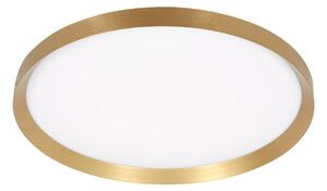 Steinhauer Φωτιστικό οροφής Flady LED, χρυσό χρώμα, Ø 50 cm direct/indirect, ρυθμιζόμενος, Χρυσό / Ορείχαλκου, Σαλόνι / τραπεζαρία, Μέταλλο