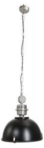 Steinhauer Bikkel κρεμαστό φωτιστικό, Ø 42 cm, μαύρο, μέταλλο, γυαλί, E27, ρυθμιζόμενος, Μαύρο, Κουζίνα, Μέταλλο, Βιομηχανικός σχεδιασμός
