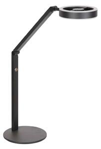Steinhauer LED επιτραπέζια λάμπα Ringlux, μαύρη, μέταλλο, ρυθμιζόμενη, ρυθμιζόμενος, Μαύρο, Σαλόνι / τραπεζαρία, Μέταλλο, σύγχρονο