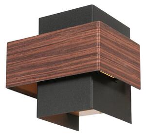 Steinhauer LED απλίκι τοίχου Muro 3367, εμφάνιση ξύλου, up/down, G9, 2.700 K, ρυθμιζόμενος, Ξύλου, Σαλόνι / τραπεζαρία, Μέταλλο, σύγχρονο, Πρίζα τοίχου πάνω/κάτω
