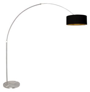Steinhauer Φωτιστικό δαπέδου Sparkled Light χάλυβας/μαύρο-χρυσό 240 Chintz, ρυθμιζόμενος, Μεταλλικό, Σαλόνι / τραπεζαρία, Μέταλλο, σύγχρονο, Μόνιμη σκιά