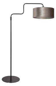 Steinhauer Φωτιστικό δαπέδου Bloeba, μαύρο/ασημί, ύψος 165 cm, βελούδο, Μαύρο, Σαλόνι / τραπεζαρία, Μέταλλο, σύγχρονο