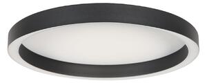 Steinhauer LED οροφής Ringlux, μαύρο, Ø 40 cm, μέταλλο, 2.700 K, ρυθμιζόμενος, Μαύρο, Σαλόνι / τραπεζαρία, Μέταλλο, σύγχρονο