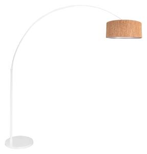 Steinhauer Φωτιστικό δαπέδου Sparkled Light, λευκό/καφέ Ύψος 240 cm Φελλός, ρυθμιζόμενος, Καφέ / Σκουριάς, Σαλόνι / τραπεζαρία, Άλλα υλικά, σύγχρονο