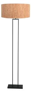Steinhauer Φωτιστικό οροφής Stang, μαύρο/καφέ, ύψος 160 cm, φελλός, ρυθμιζόμενος, Μαύρο, Σαλόνι / τραπεζαρία, Μέταλλο, σύγχρονο