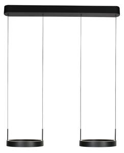 Steinhauer Κρεμαστή λάμπα LED Mykty, μαύρη, μήκος 95 cm, μέταλλο, 4 φτερά., ρυθμιζόμενος, Μαύρο, Σαλόνι / τραπεζαρία, Μέταλλο, σύγχρονο