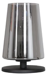 Steinhauer Επιτραπέζια λάμπα Ancilla, μαύρο/καπνιστό, 26 cm, μέταλλο, γυαλί, E27, Μαύρο, Σαλόνι / τραπεζαρία, Γυαλί