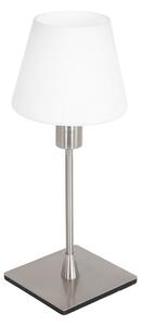 Steinhauer Επιτραπέζιο φωτιστικό Ancilla, ατσάλι, ύψος 33 cm, μέταλλο, γυαλί, E14, Λευκό, Σαλόνι / τραπεζαρία, Γυαλί