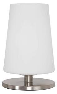 Steinhauer Επιτραπέζια λάμπα Ancilla, ατσάλι, ύψος 26 cm, μέταλλο, γυαλί, E27, Λευκό, Σαλόνι / τραπεζαρία, Γυαλί