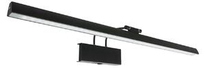 Steinhauer Φωτιστικό τοίχου LED Litho, μαύρο, μέταλλο, CCT, πλάτος 60 cm, ρυθμιζόμενος, Μαύρο, Σαλόνι / τραπεζαρία, Μέταλλο, Γωνιακός τοίχος