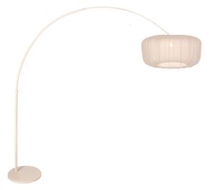 Steinhauer Καμπύλη λάμπα δαπέδου Sparkled Light κρεμ/νάιλον κρεμ, 240 cm, Μπεζ, Σαλόνι / τραπεζαρία, Μέταλλο, σύγχρονο