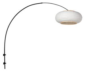 Steinhauer Φωτιστικό τοίχου Sparkled Light 4619ZW, μαύρο/λευκό λινό, Μαύρο, Σαλόνι / τραπεζαρία, Μέταλλο