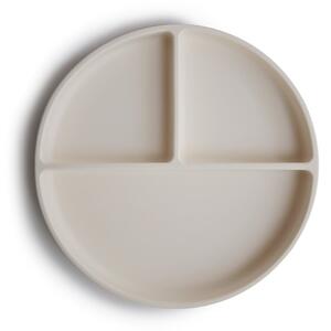Πιάτο Σιλικόνης (Φ18.5) Με Χωρίσματα Mushie Ivory 66-2320094