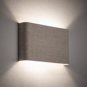 Nowodvorski Lighting Φωτιστικό τοίχου Santana B, κρεμ, ύφασμα, πλάτος 25 cm, G9, ρυθμιζόμενος, Μπεζ, Σαλόνι / τραπεζαρία, Ύφασμα / Κλωστοϋφαντουργία, σύγχρονο, Πρίζα τοίχου πάνω/κάτω