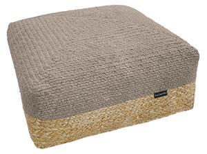 Πουφ (50x50x25) Guy Laroche Boho Maya Taupe
