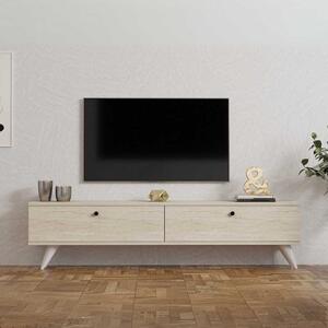 Έπιπλο τηλεόρασης Paris Megapap χρώμα travertine 160x25x35εκ