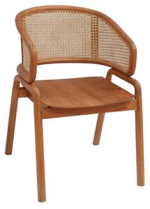 ΠΟΛΥΘΡΟΝΑ ΜΑΣΙΦ ΞΥΛΟ ΤEAK & RATTAN ΠΛΑΤΗ ΦΥΣΙΚΟ 57x62x83Υεκ.HM9402.01