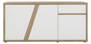 Epura μπουφές με 3 πόρτες και 1 συρτάρι 185x45x87εκ. Silva Oak / Λευκό