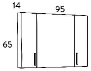 Σετ Έπιπλο Μπάνιου SIENA HARMONY NEW 100 9SSI100HN0W Πάγκο 96x34x83cm