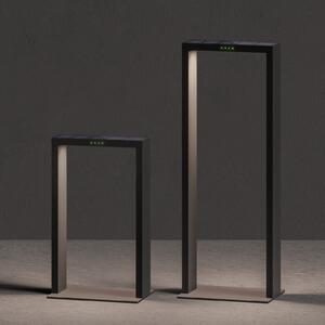 KLEWE LED ηλιακός λαμπτήρας AXIS MAXI, ανθρακί, 65 cm, αλουμίνιο, IP65, Μαύρο, Αλουμίνιο, σύγχρονο