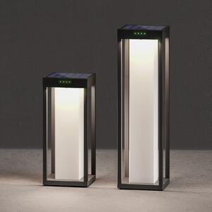 KLEWE LED ηλιακός λαμπτήρας RADIA MAXI MOON, ανθρακί, 50 cm, IP65, Μαύρο, Αλουμίνιο, σύγχρονο, Ηλιακά φώτα