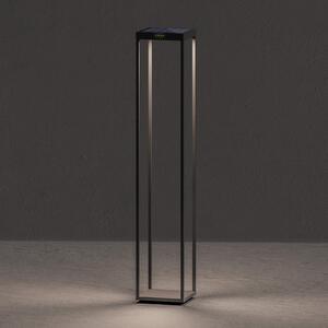 KLEWE LED ηλιακός λαμπτήρας RADIA MEGA, ανθρακί, 110 cm, αλουμίνιο IP65, Μαύρο, Αλουμίνιο, σύγχρονο, Ηλιακά φώτα